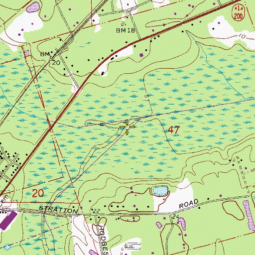 Topographic Map of Cushing Creek, FL