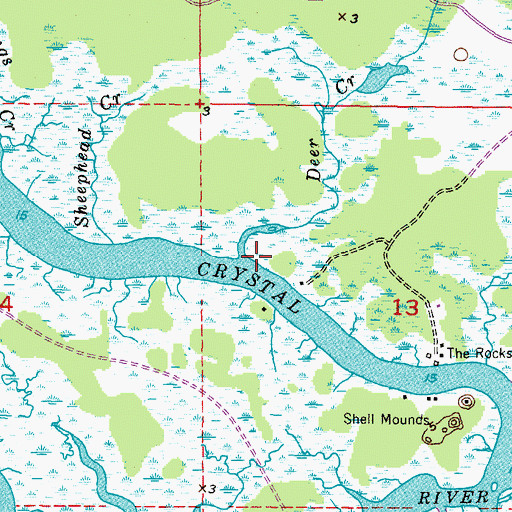 Topographic Map of Deer Creek, FL