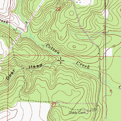 Topographic Map of Deer Head, FL
