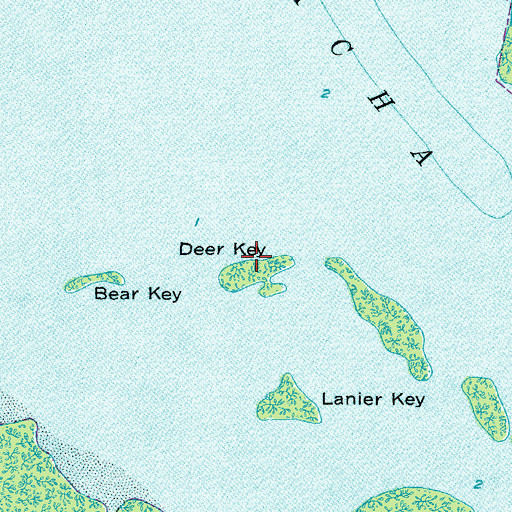 Topographic Map of Deer Key, FL