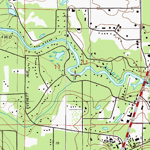 Topographic Map of Dillaberry Branch, FL