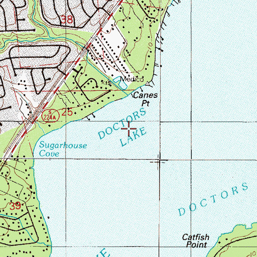 Topographic Map of Doctors Lake, FL