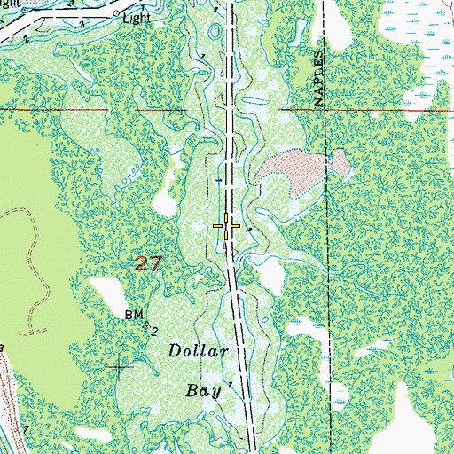 Topographic Map of Dollar Bay, FL