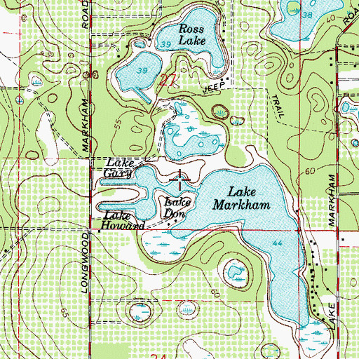 Topographic Map of Lake Don, FL