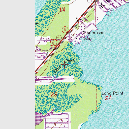Topographic Map of Dove Creek, FL