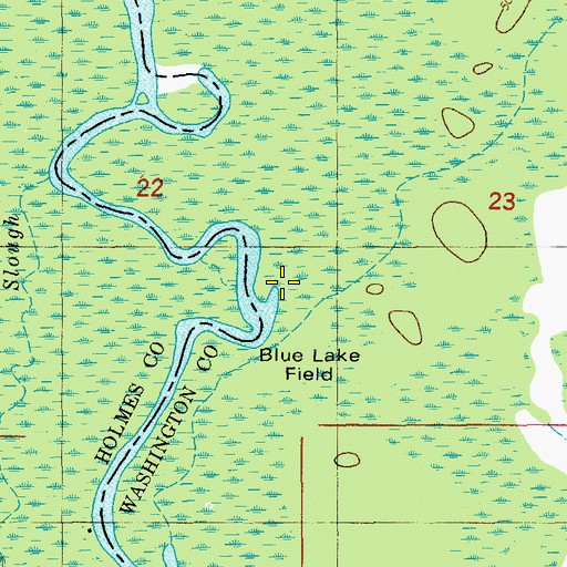 Topographic Map of Dram Branch, FL