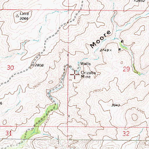 Topographic Map of Crizaba Mine, AZ