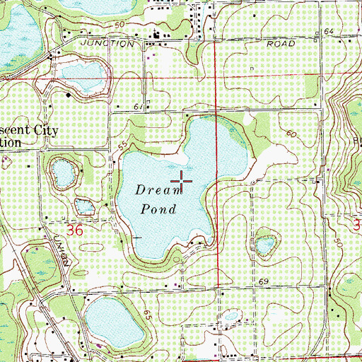 Topographic Map of Dream Pond, FL