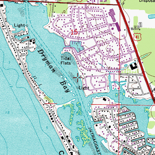 Topographic Map of Dryman Bay, FL