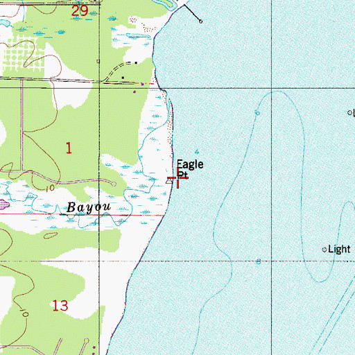 Topographic Map of Eagle Point, FL