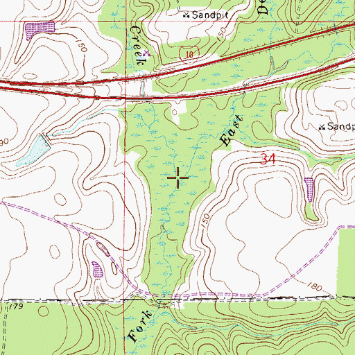 Topographic Map of East Dog Creek, FL