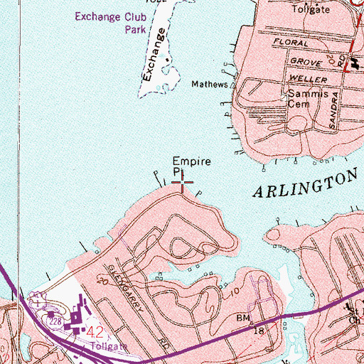Topographic Map of Empire Point, FL