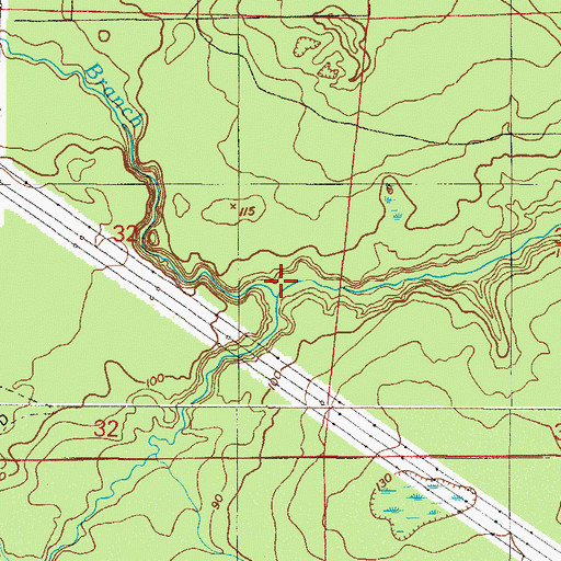 Topographic Map of Falling Branch, FL