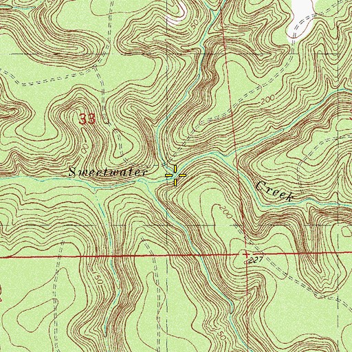Topographic Map of Ferrell Branch, FL