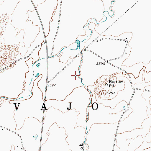 Topographic Map of Chilchinbito Wash, AZ