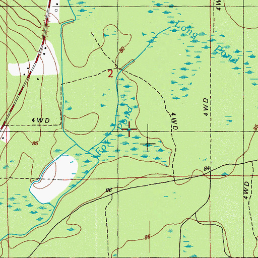 Topographic Map of Fox Pond, FL