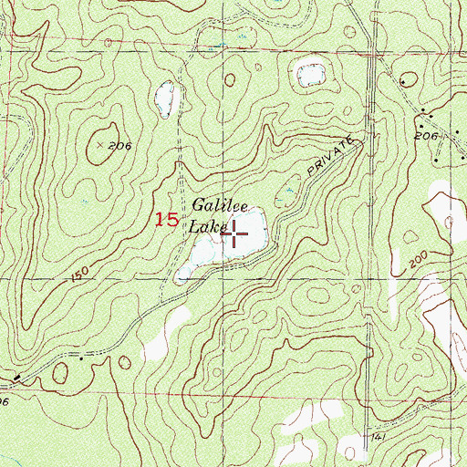 Topographic Map of Galilee Lake, FL