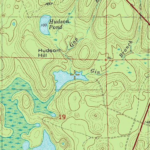 Topographic Map of Gap Branch, FL