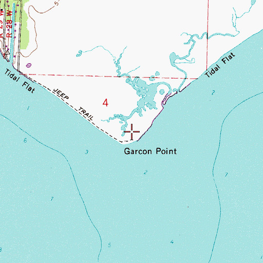 Topographic Map of Garcon Point, FL