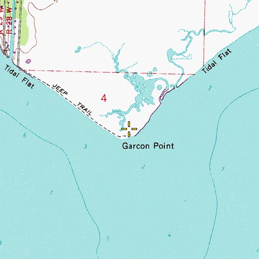 Topographic Map of Garcon Point, FL
