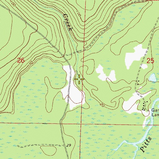 Topographic Map of Garnier Creek, FL