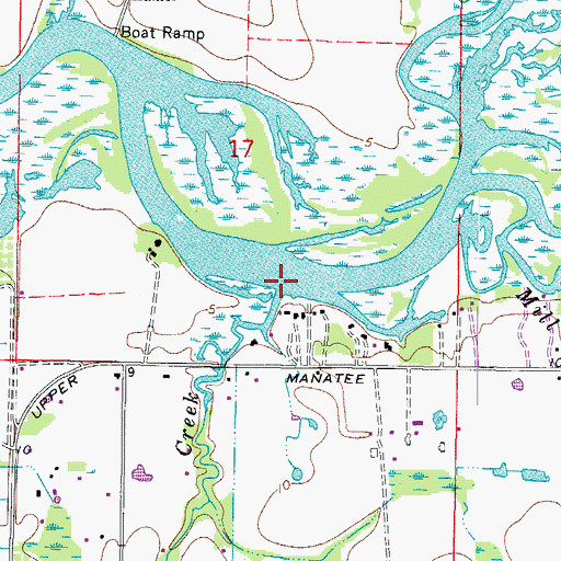 Topographic Map of Gates Creek, FL