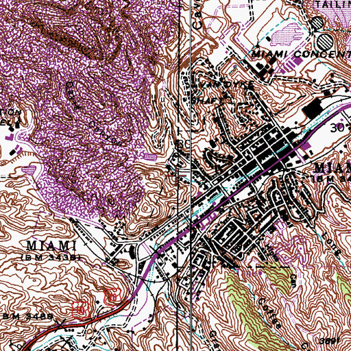 Topographic Map of Davis Canyon, AZ