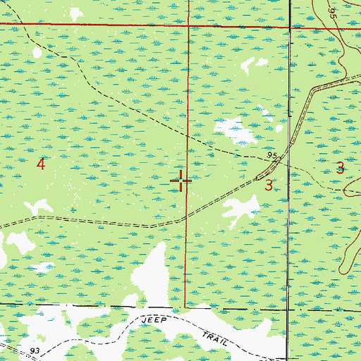 Topographic Map of Gator Hole Slough, FL