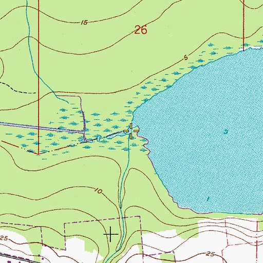 Topographic Map of Gee Creek, FL