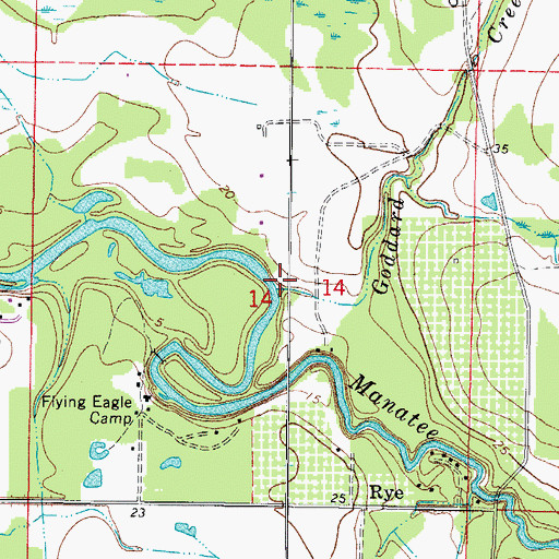 Topographic Map of Goddard Creek, FL
