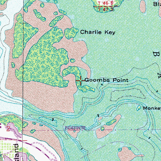 Topographic Map of Goombs Point, FL
