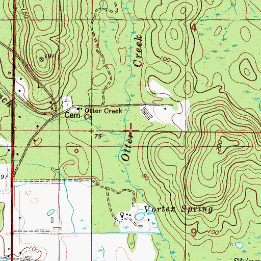 Topographic Map of Goose Branch, FL