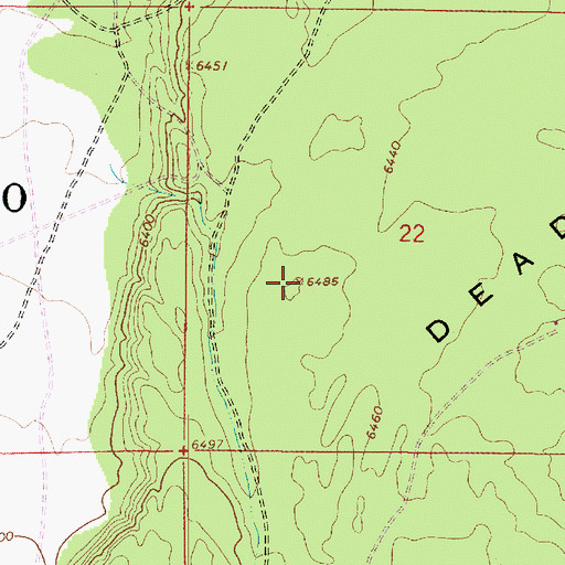 Topographic Map of Deadman Mesa, AZ