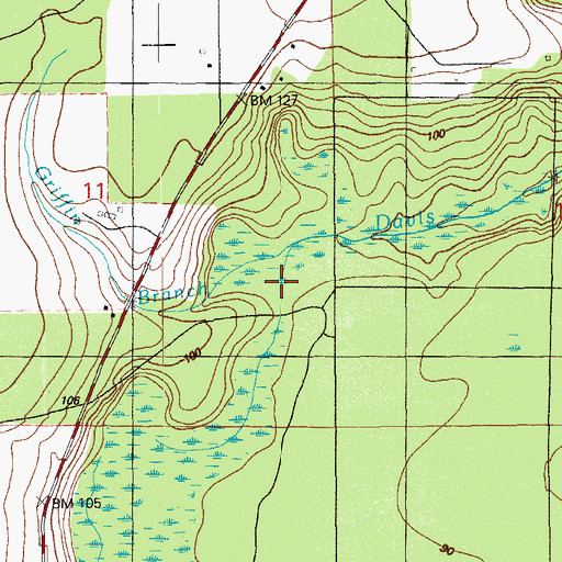 Topographic Map of Griffin Branch, FL