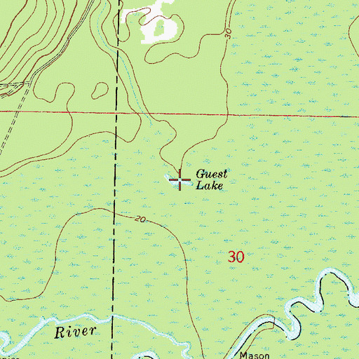 Topographic Map of Guest Lake, FL