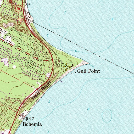 Topographic Map of Devils Point, FL