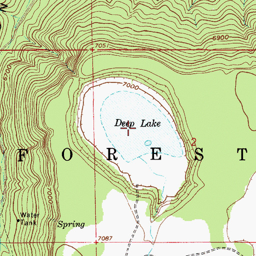 Topographic Map of Deep Lake, AZ