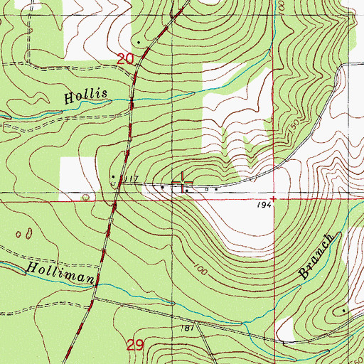 Topographic Map of Hanna Lookout Tower, FL