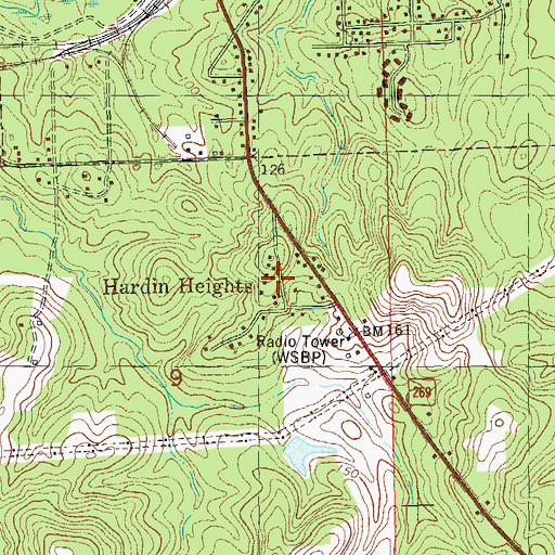 Topographic Map of Hardin Heights, FL