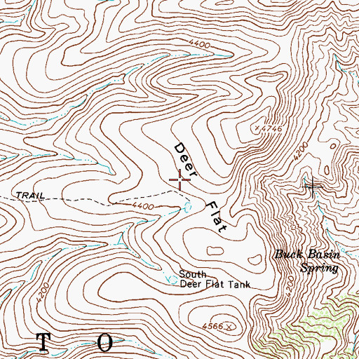 Topographic Map of Deer Flat, AZ