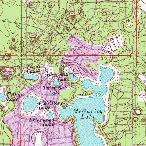 Topographic Map of Haverhill Lake, FL