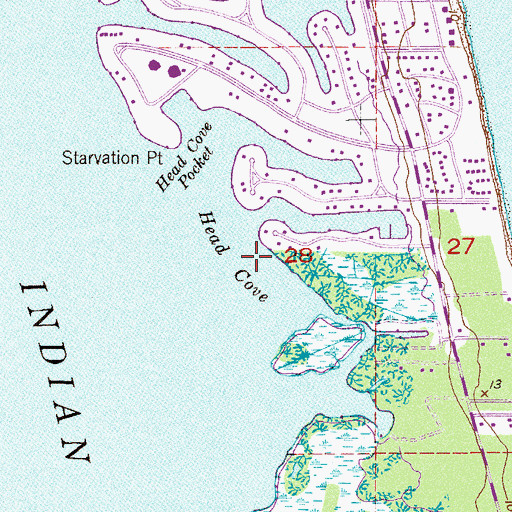 Topographic Map of Head Cove, FL