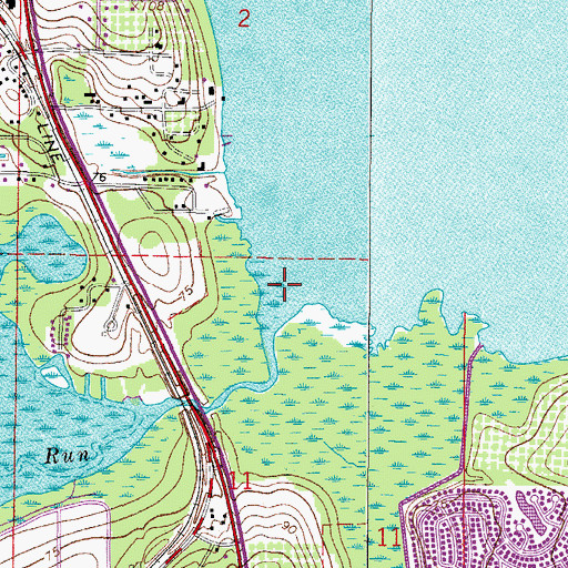 Topographic Map of Helena Run, FL