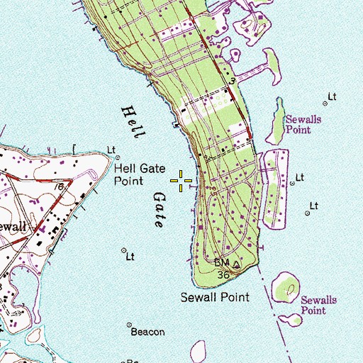 Topographic Map of Hell Gate, FL