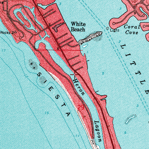 Topographic Map of Heron Lagoon, FL
