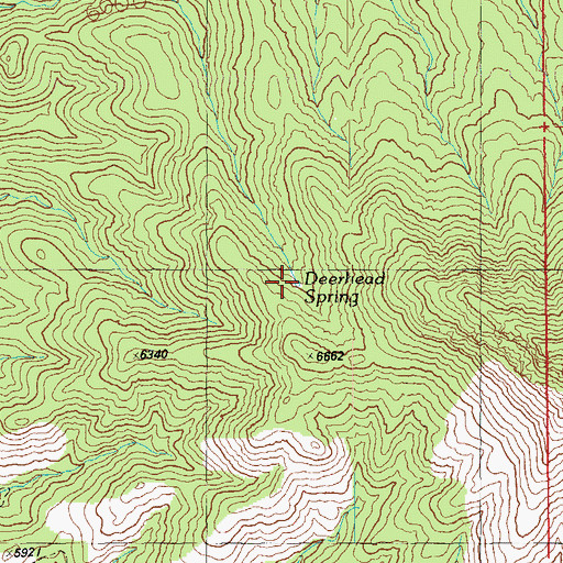Topographic Map of Deerhead Spring, AZ