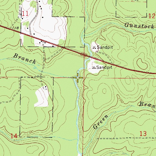 Topographic Map of Hog Pen Branch, FL
