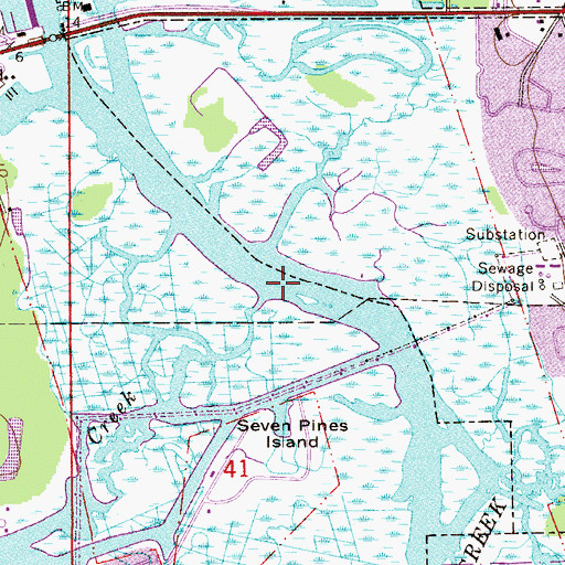 Topographic Map of Hogpen Creek, FL
