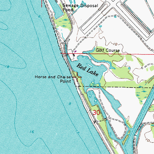 Topographic Map of Horse and Chaise Point, FL