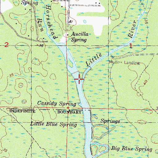 Topographic Map of Horsehead Run, FL